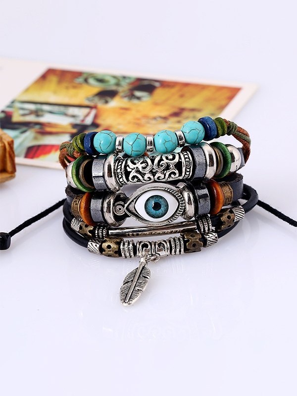 Pulsera Étnica Vintage Multi Capas-1