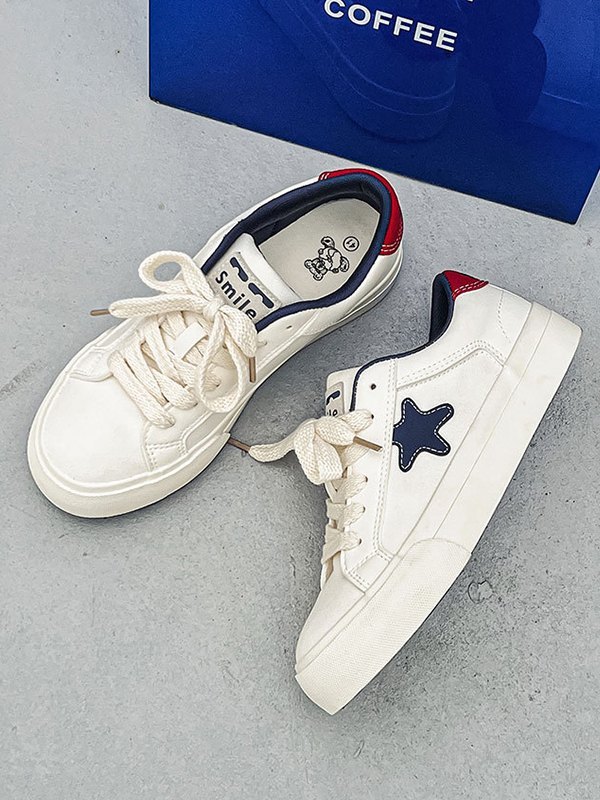 Zapatillas de hombre con parche de estrella en contraste-1