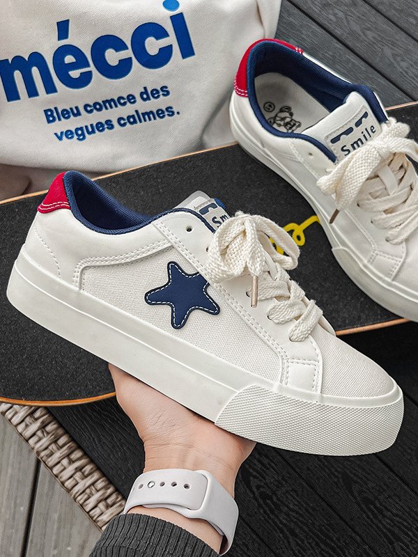 Zapatillas de hombre con parche de estrella en contraste-4