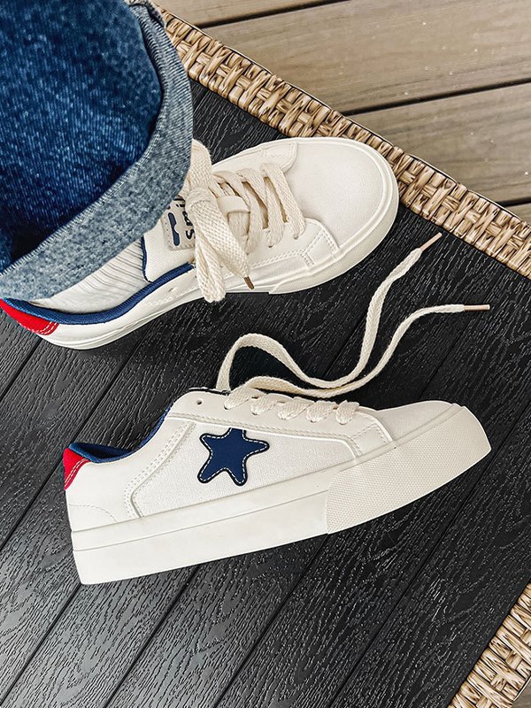 Zapatillas de hombre con parche de estrella en contraste-2